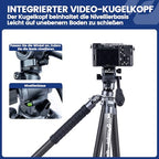 64" Video Camera Tripod with Fluid Head for Smooth Panning (X-Aircross 3 Lite Video Grey)