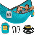Camping Hammock (Blue & Grey / Double)