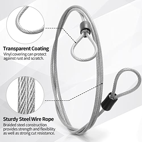 12pack Security Cable Lock (Clear / 4 ft)