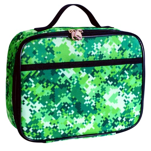 Lunch Box for Boys (Green Pixel)