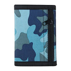 RFID Blocking Canvas Wallet for Men and Women (Camoblue Set)