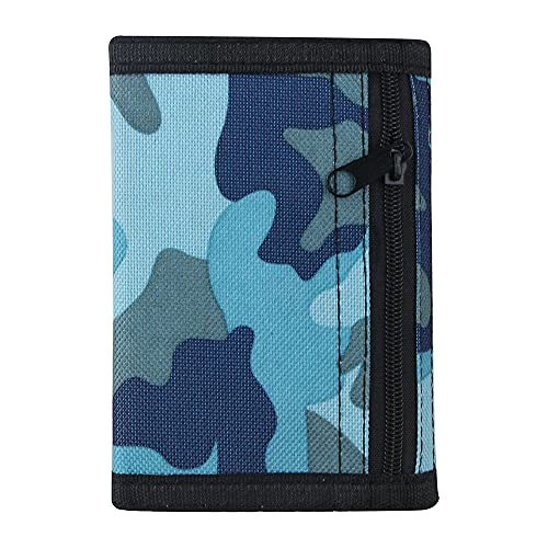 RFID Blocking Canvas Wallet for Men and Women (Camoblue Set)