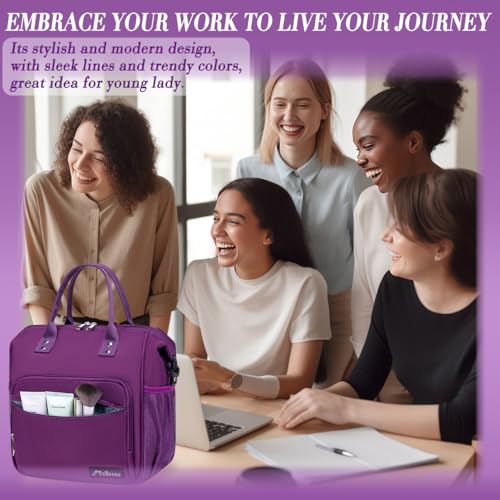 Purple Lunch Box for Women Insulated Lunch Bag Fits Bento Boxes (Large / A13: Violet)