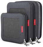 Premium Compression Packing Cubes for Travel (Black / 3 pack)