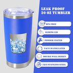 20 oz Tumbler Insulated Tumblers Stainless Steel Coffee Mug (Dark Blue)