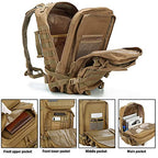 45L Military Tactical Backpacks Molle Army Assault Pack 3 Day Bug Out Bag Hiking Treeking Rucksack (1.2 Khaki)