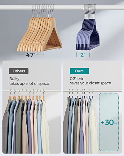 Plastic Clothes Hangers (50 Pack / Light Blue Ash)