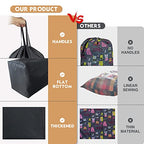 Washable Travel Laundry Bag with Handles and Drawstring (Grey and Black (1 Pack) / Large)