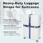 Luggage Straps for Suitcases (Blue / 72“-1Pack)