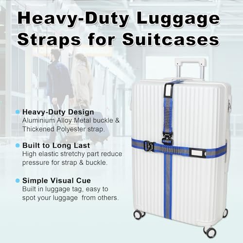 Luggage Straps for Suitcases (Blue / 72“-1Pack)
