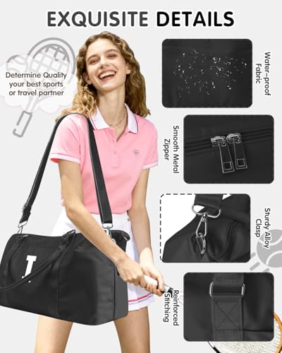 Dance Gym Duffel Bag Gifts for Girls Teen (Black / I)