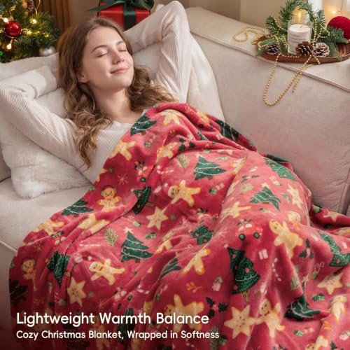 Christmas Fleece Throw Blanket (Christmas Gingerbread / Throw(50" X 60"))