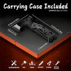 16 in 1 Multitool Camping Survival Gear with Axe Saw Pliers Whistle Hammer (Black)