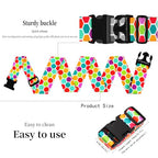 Luggage Straps for Suitcases Adjustable Travel Belt (Multicolored honeycomb)