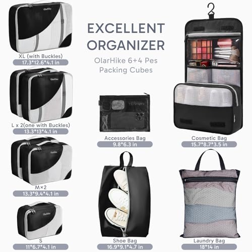 Packing Cubes for Travel (03 Black)