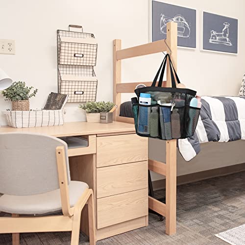 Mesh Shower Caddy Portable (2 Pack Black / XL (Dorm Caddy))