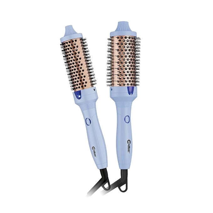 Caliber Viva Heat Thermal Hair Brush, Professional Styling Tool with Negative Ion Technology, Blue (1-1/2 inch（38mm)