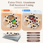 Lunch Box for Women (B-B-Corduroy Brown Argyle / Medium - 10L)