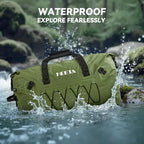 Waterproof Duffel Bag Motorcycle Dry Bag Backpack (Pitch Green / 80L)