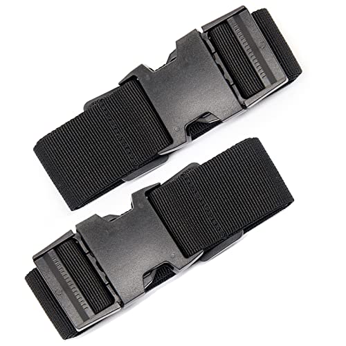 80In Luggage Straps for Suitcase Travel Long Belt Accessories (2Pcs Black / 80 In Fix)