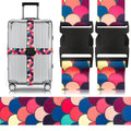 Colorful 2 Pack Luggage Straps for Suitcases Travel Belt Connector Holds Suitcase Add a Bag Premium Accessories Unique Adjustable Strap (Scales of Dragon)