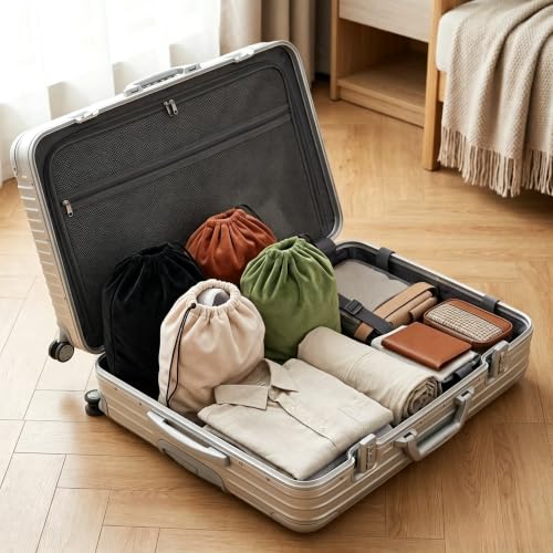 4 Pack Travel Shoe Bags