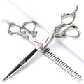 6/7/7.5/8/9-inch professional hair clipper set, stainless steel sharp hair clippers, hairdresser specific scissors (7 in-2pc-A) (7 In-2pc-a)