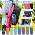 Microfiber Travel Camping Towels (Hot Pink / XXL: 72" x 32"+24" x 12")