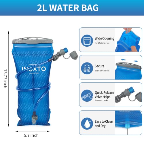 Hiking Hydration Backpack with 2L (White--2L Water Bladder)