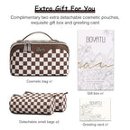 Travel Makeup Bag Organizer Cosmetic Bag (07-B-Coffee)