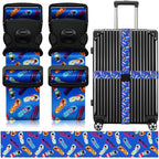 Luggage Straps for Suitcases (Blue Shoes)