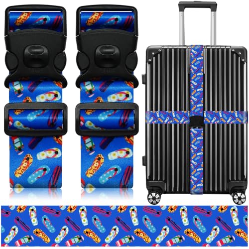 Luggage Straps for Suitcases (Blue Shoes)