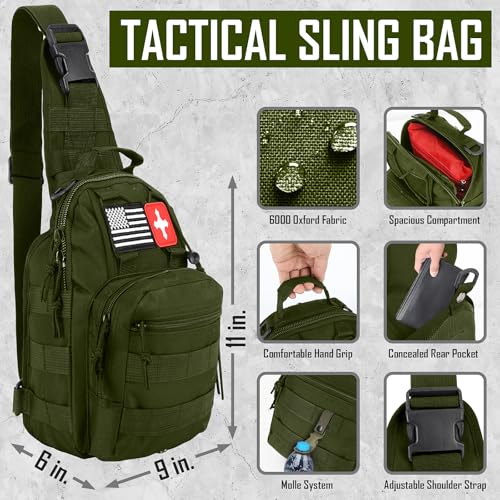 Survival Kit 268 Pcs Emergency Survival Gear and Equipment Supplies with First Aid Kit (Green)