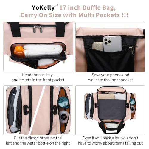 Small Gym Duffle Bag (Pink / 17 inch)