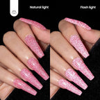 Beetles Glitter Pink Gel Polish (B - Shimmery Pink | Fairy Kisses)