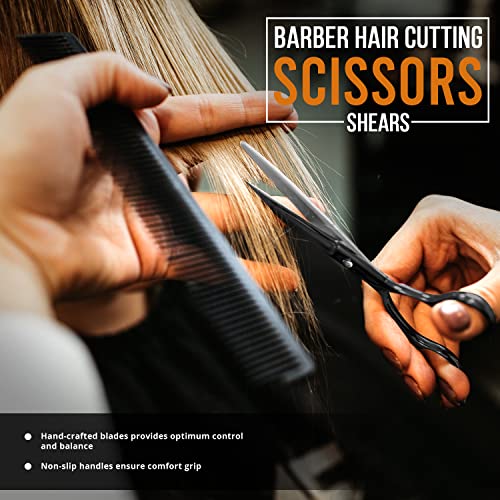 Hair Cutting and Hairdressing Scissors 6.5 Inch (6.5 Inch (Pack of 1) / Black)