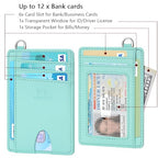 Slim Minimalist Wallet RFID Credit Card Holder for Men (small / Lake Blue)