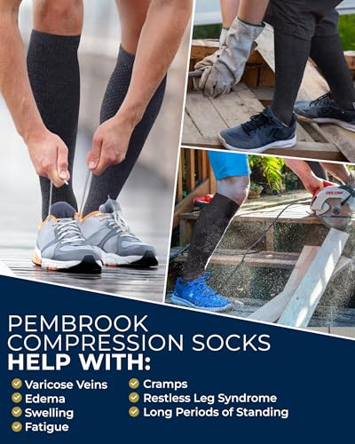 Compression Socks for Men (XX-Large / Dark Gray Pack - 3 Pairs)