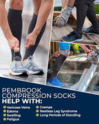 Compression Socks for Men (XX-Large / Dark Gray Pack - 3 Pairs)