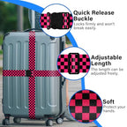 Luggage Straps for Suitcases (Black Red)