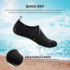 Water Shoes for Women Men Swim Beach Socks Size 3 (3-4 Women/2-3 Men / Black-w001)
