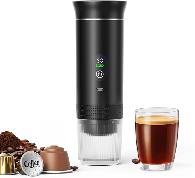 Portable Electric Coffee Maker, Digital Display, Compatible by Unknown