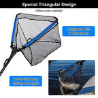 Fishing Net Fish Floating Landing Net with Handle (19.7"/50cm Hoop Size 1.5M(Extendable) / 1.5m (Extendable))