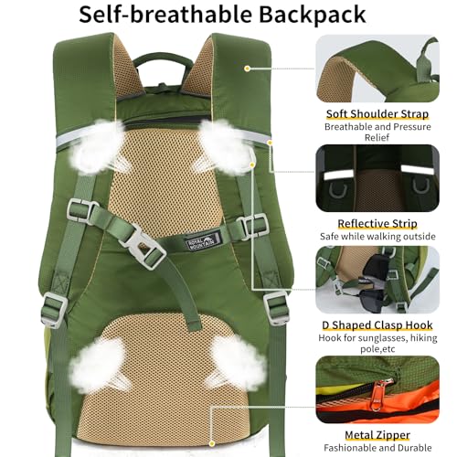 20L Hiking Backpack With Rain (Green 2.0 / 20L)