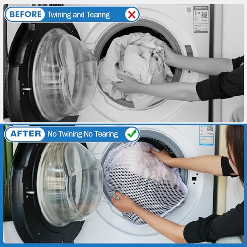 3 Pack XXL Mesh Laundry Bags for Delicates (White / Jumbo 3 pcs)