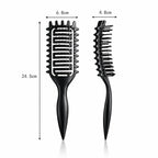 Curl Defining Brush,2024 Curly Hair Brush,Vented Hair Brush for Detangling, Shaping and Defining Curls For Women and Men Less Pulling (Solid black)