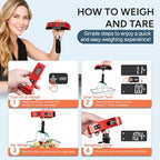 Luggage Scale Digital Suitcase Weight Scale for Travel (Red)