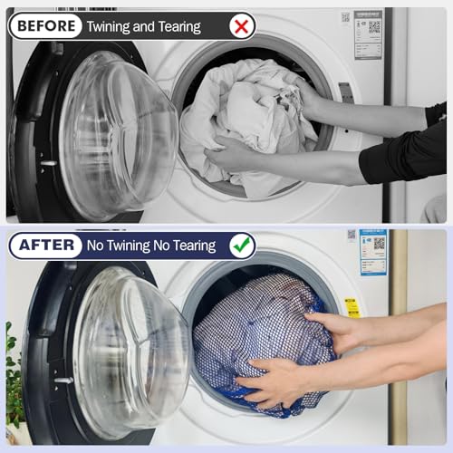 4Pcs Mesh Laundry Bags Washing Machine Mesh Wash Bags for Clothes (Blue / Pack 4 pcs)