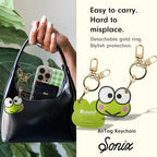 x Sanrio Character Keychain Case Compatible with Apple AirTag (Keroppi)
