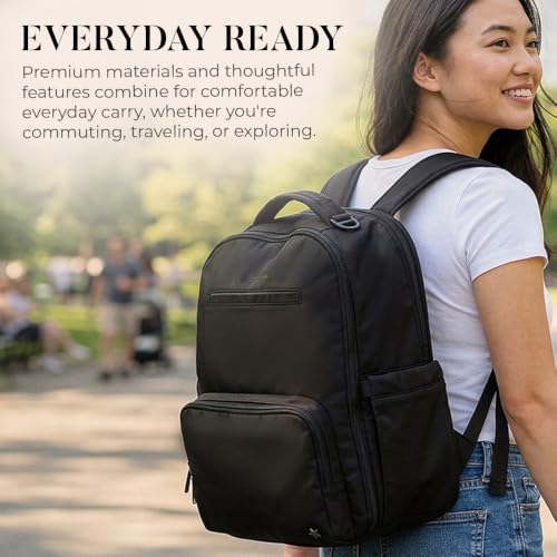 Classic Diaper Backpack Machine Washable Baby Travel Bag (Black Out)